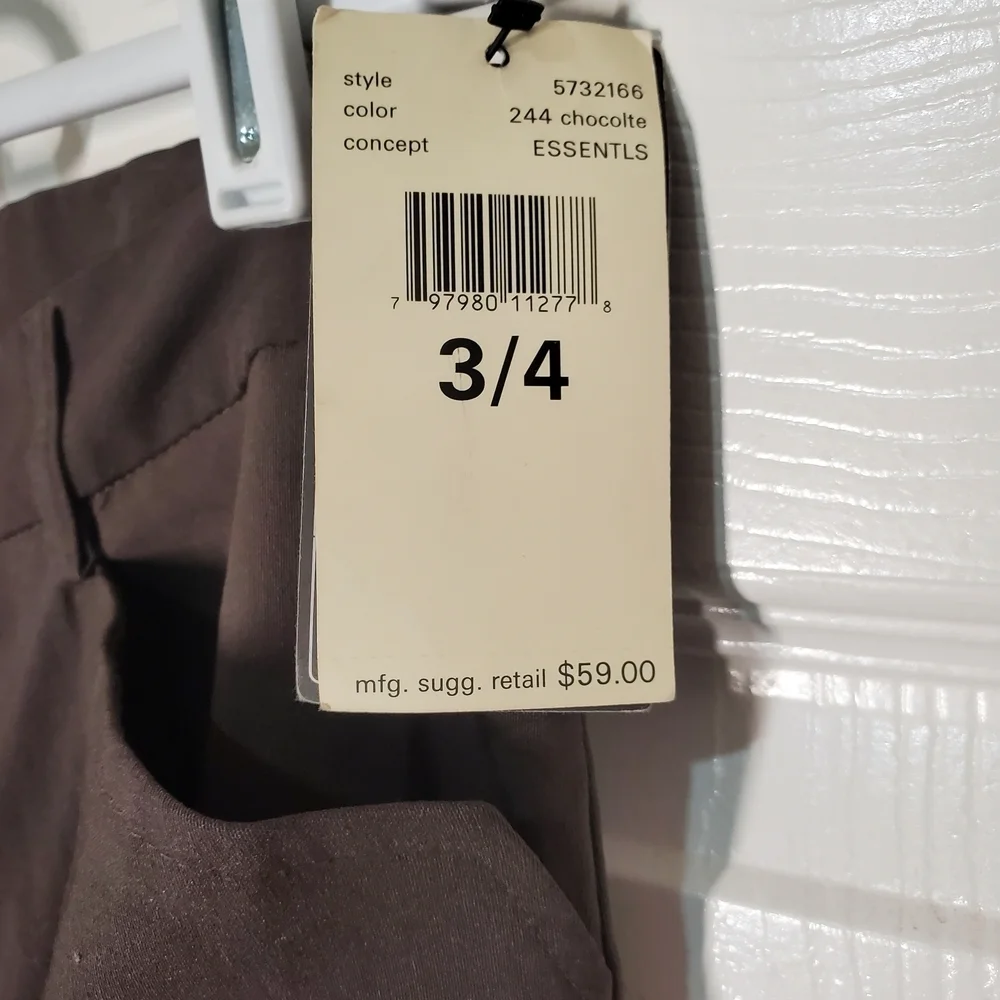 Esprit Women's Straight Leg Pants - Dark Brown - Picture 2 of 4